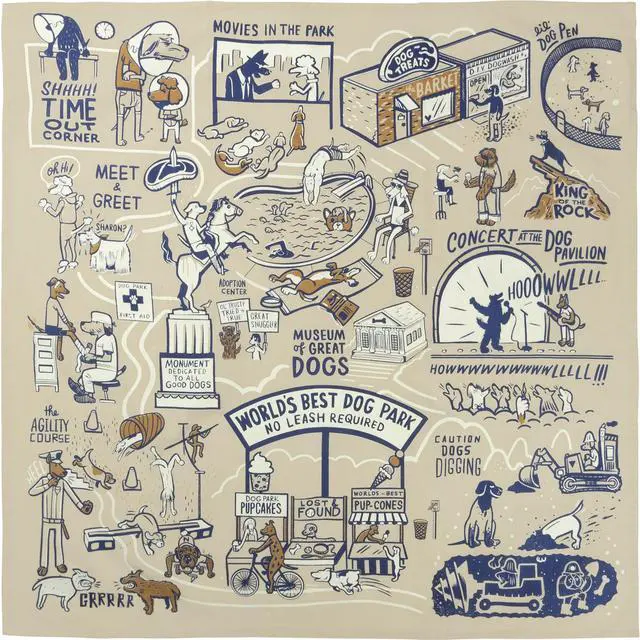 Main image of Primitives by Kathy Dish Towel - World's Best Dog Park No Leash Required