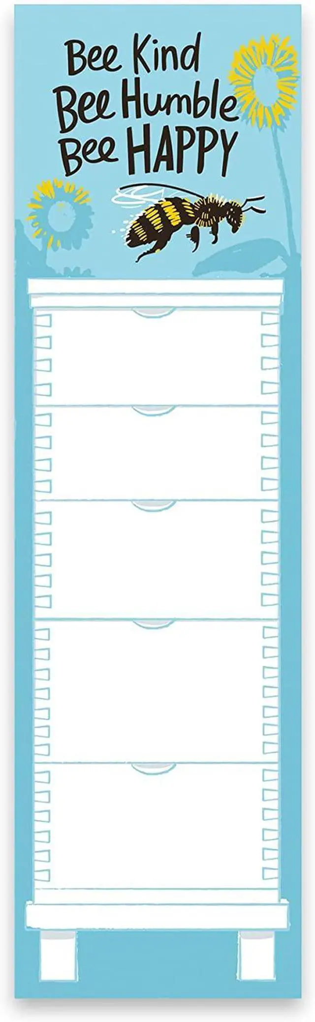 Main image of Primitives by Kathy Sunflower Bee Kind Humble Happy Magnetic Paper List Notepad