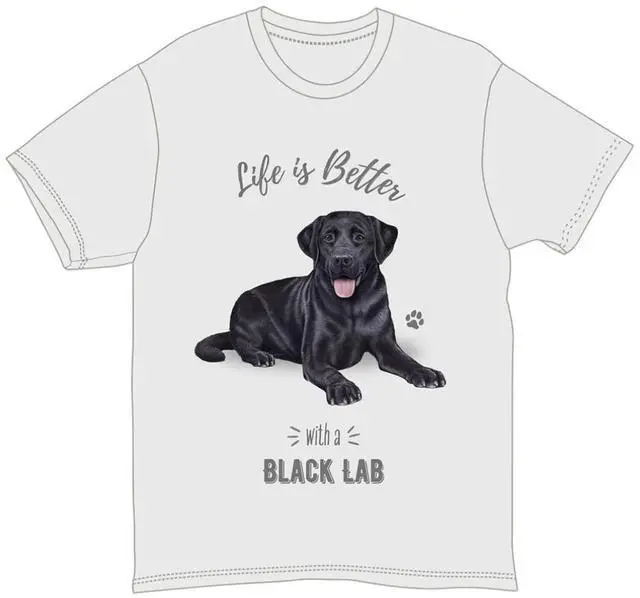 Main image of Black Labrador Unisex 100% Cotton T-Shirt - Super Soft & Comfortable, Small