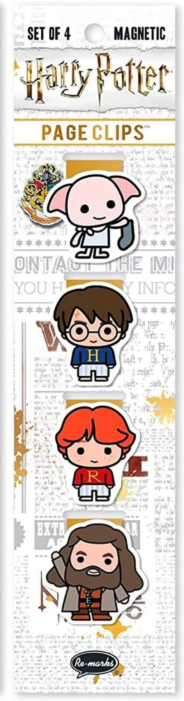 Main image of Re-marks Harry Potter Hogwarts II Dobby w Sock, Magnetic Page Clips, Set of 4