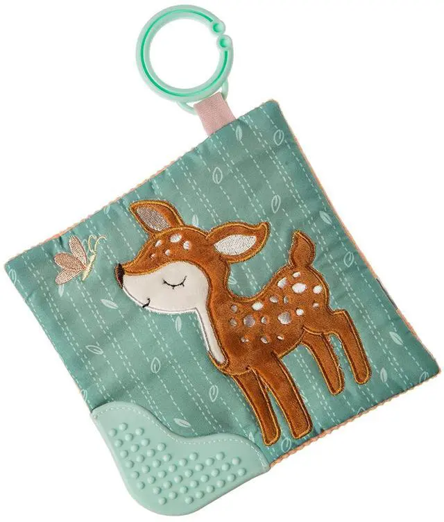 Main image of Mary Meyer Crinkle Teether Toy with Baby Paper and Squeaker, 6", Amber Fawn