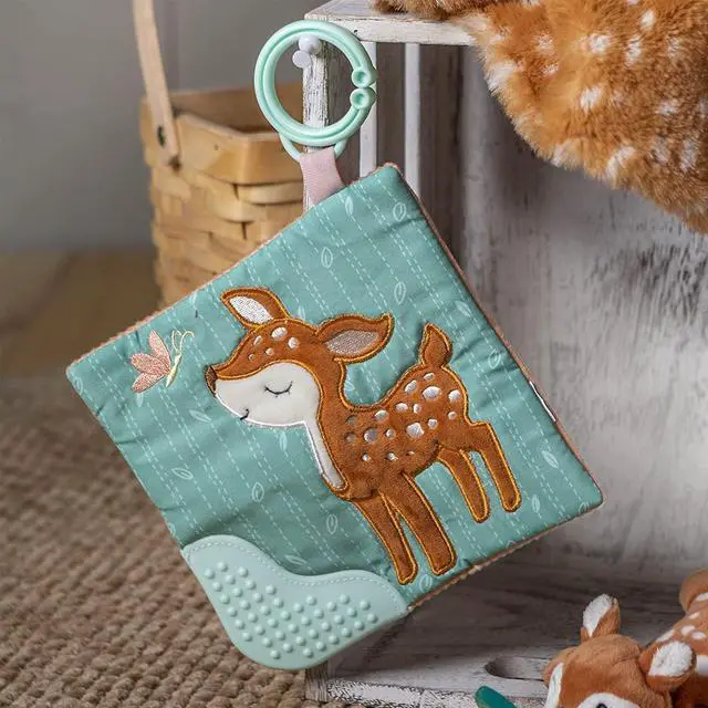 Alt view image 3 of 3 - Mary Meyer Crinkle Teether Toy with Baby Paper and Squeaker, 6", Amber Fawn
