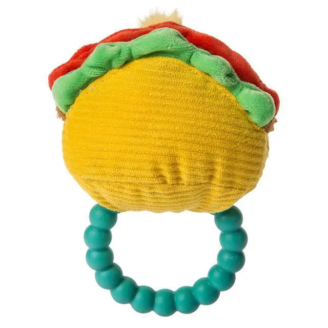 Alt view image 2 of 3 - Mary Meyer Sweet Soothie Soft Baby Rattle with Teether Ring, 6-Inches, Taco