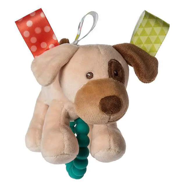 Alt view image 2 of 3 - Taggies Soft Baby Rattle with Teether Ring, 6-Inches, Buddy Dog