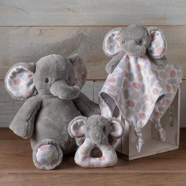Alt view image 4 of 4 - Mary Meyer Soft Ring Baby Rattle, 5-Inches, Grey Kalahari Elephant
