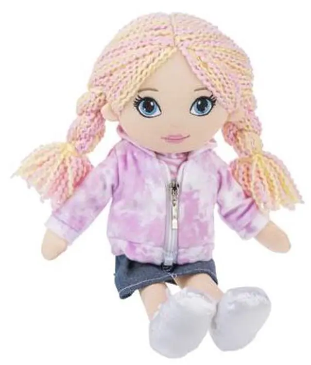 Alt view image 2 of 2 - Ganz This is Me! Luna Stuffed Toy Doll, 12" with Pink and Yellow Hair