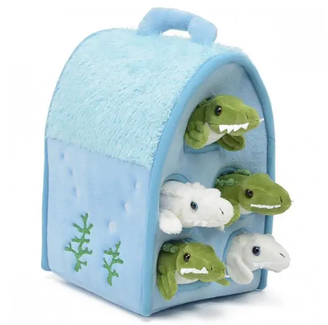 Main image of Unipak Plush Alligator House Carrying Case with Five Removable Alligators