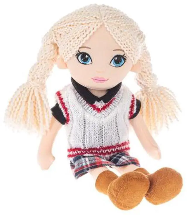 Alt view image 2 of 2 - Ganz This is Me! Maeve Stuffed Toy Doll, 12" with Blonde Hair and Plaid Outfit