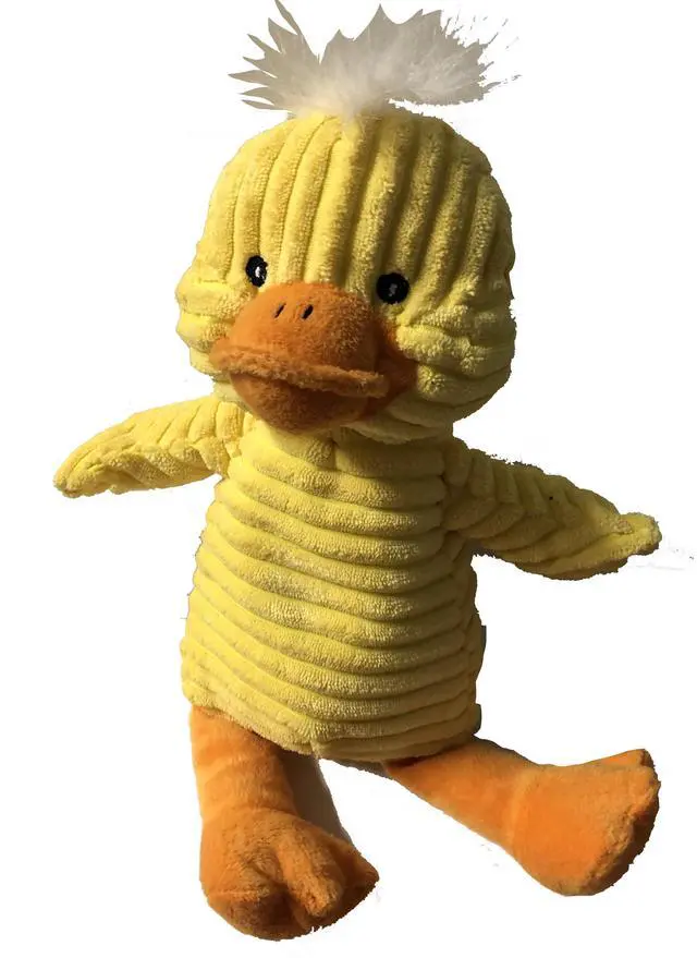 Alt view image 2 of 2 - Kordy Jr Yellow Duck Plush Stuffed Animal Toy, 12" by Unipak