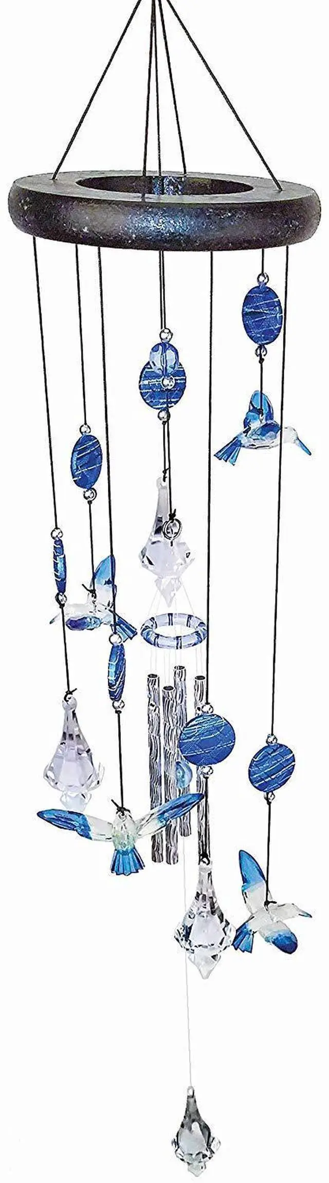Main image of Spoontiques Green Hummingbirds Acrylic Wind Chime