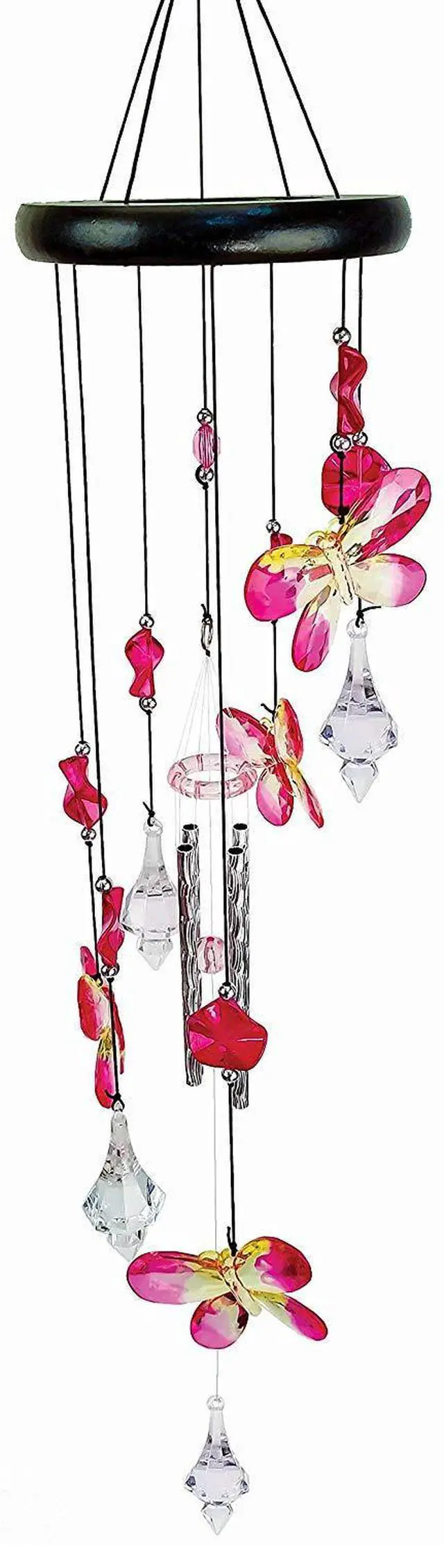 Main image of Spoontiques Pink Butterflies Wind Chime