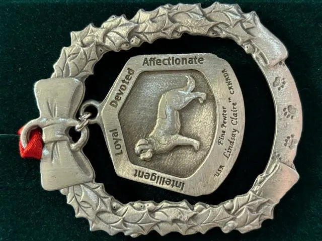 Alt view image 2 of 2 - Saint Bernard Fine Pewter Dog Breed Ornament