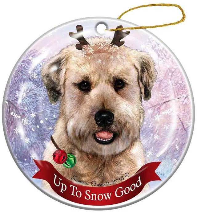 Main image of Holiday Pet Gifts Wheaten Terrier Dog Porcelain Christmas Ornament