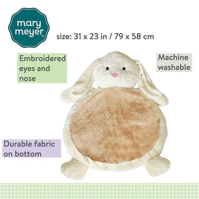Alt view image 2 of 2 - Mary Meyer Bestever Baby Mat, Cream Bunny