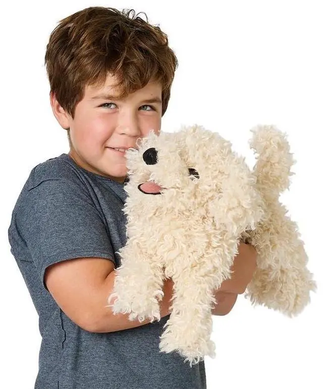 Alt view image 4 of 4 - Folkmanis White Poodle Puppy Hand Puppet, 20"
