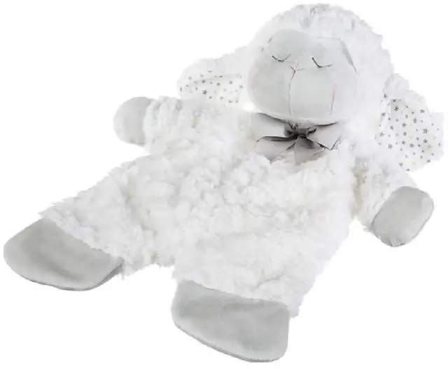 Main image of Ganz White Sleepy Sheep Flat-A-Pat Baby Blanket