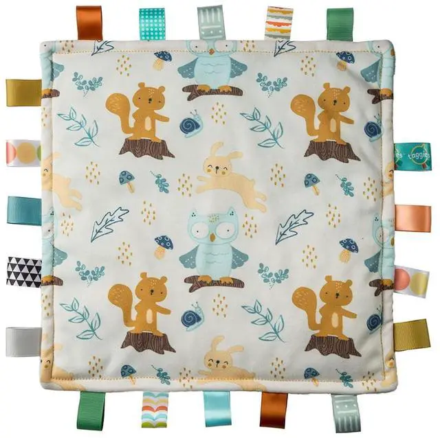 Main image of Mary Meyer Taggies Original Comfy Blanket Sensory Tags, 12 x 12", Forest Fun