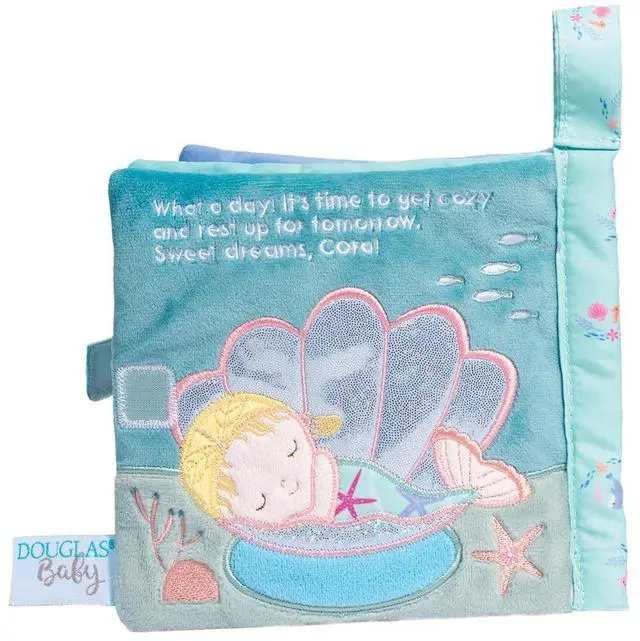 Alt view image 2 of 2 - Douglas Toys Cora Mermaid Soft Activity Book, 6" Square
