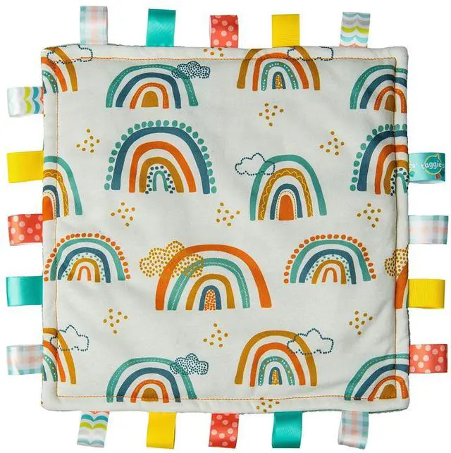 Main image of Mary Meyer Taggies Original Blanket with Sensory Tags, 12 X 12", Rainbow