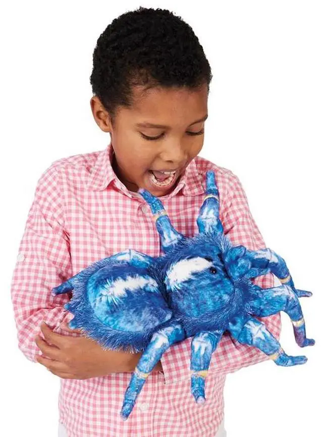 Alt view image 4 of 4 - Folkmanis Blue Tarantula Hand Puppet