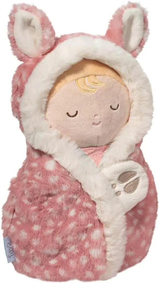 Main image of Douglas Toys Baby Pink Fawn Hug Soft Doll Plush Stuffed, 12 inch