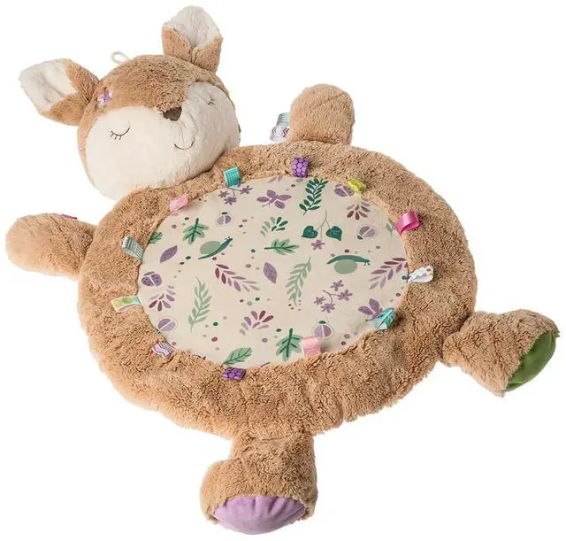 Main image of Mary Meyer Taggies Sensory Bestever Baby Mat with Tags, 31 x 23", Flora Fawn