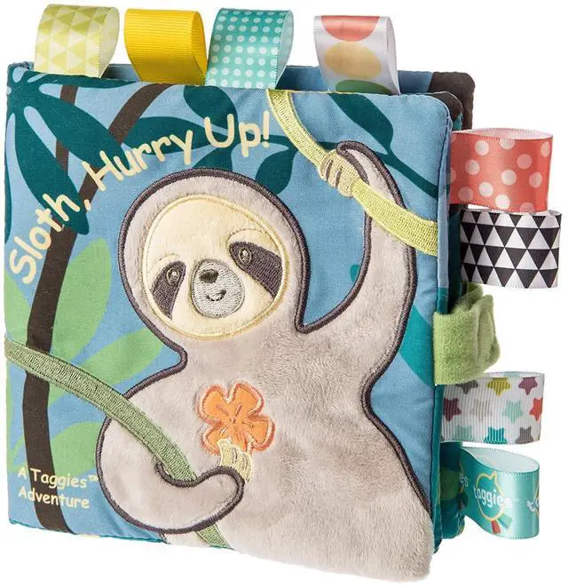 Main image of Mary Meyer Taggies Soft Cloth Book with Crinkle, Squeaker, Molasses Sloth