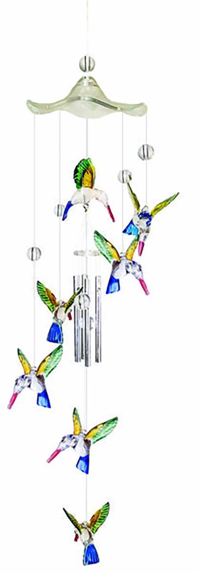 Main image of Spoontiques Hummingbird Acrylic Wind Chime, Multicolor