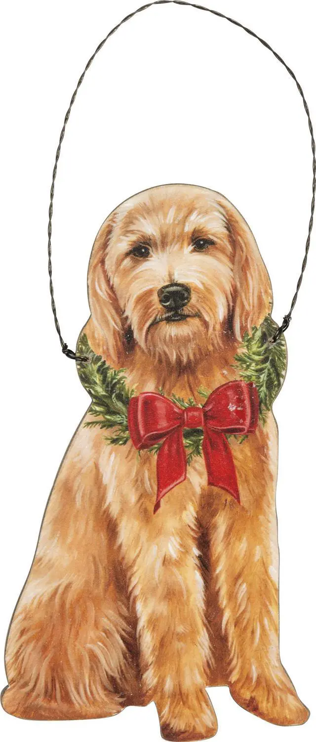 Main image of Primitives By Kathy Goldendoodle Christmas Ornament