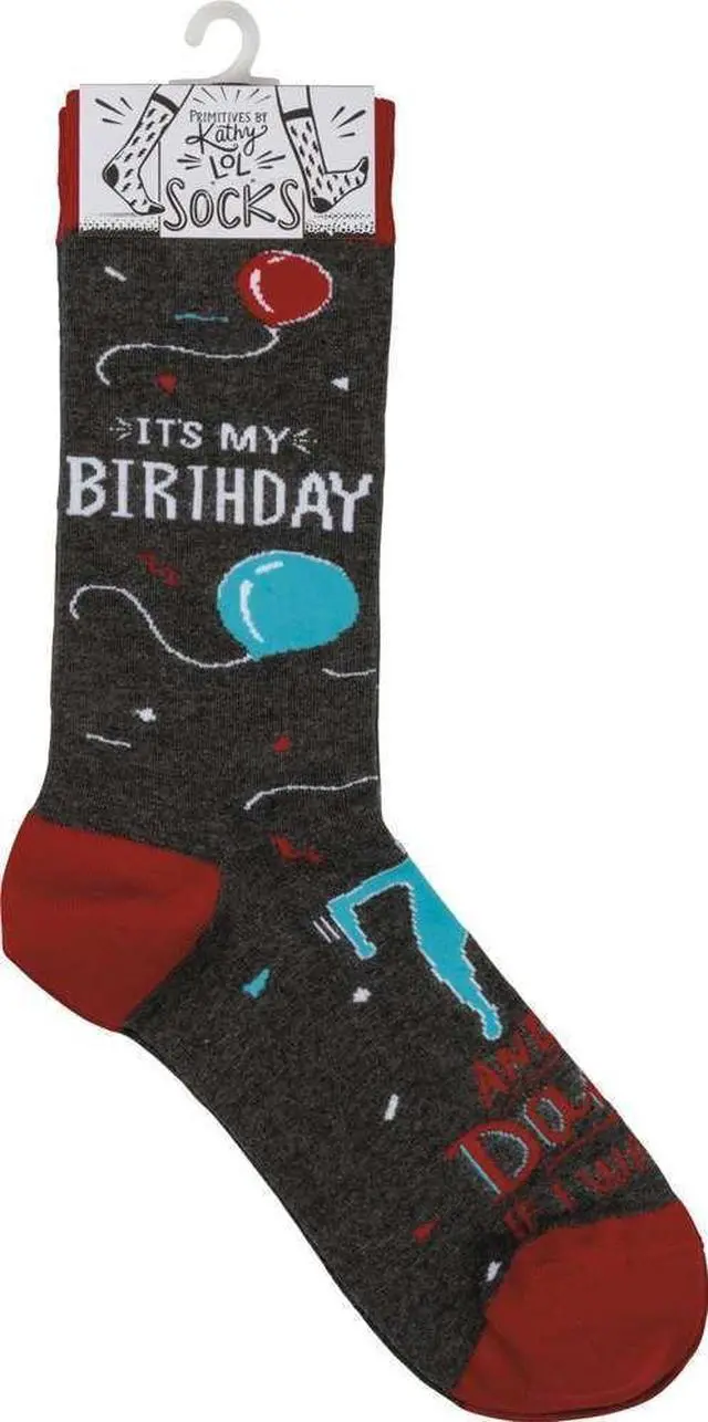 Alt view image 3 of 3 - Primitives By Kathy Socks - It's My Birthday & I'll Dance If I Want To
