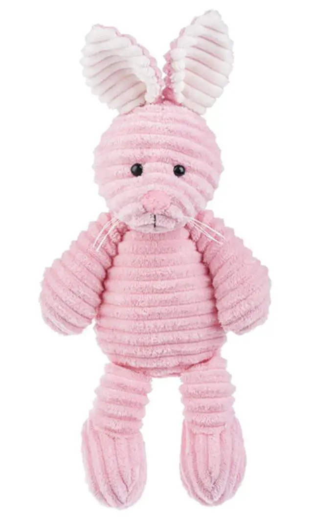 Alt view image 2 of 2 - Ganz Ribbles Pink Bunny Corduroy Plush Stuffed Animal Toy, 12"