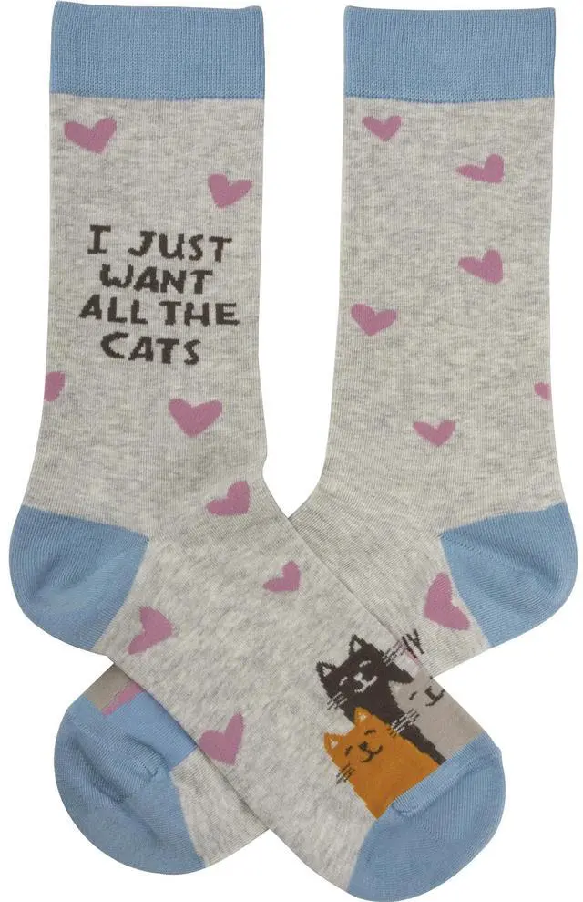 Alt view image 2 of 4 - Primitives by Kathy Socks - Socks - I Just Want All The Cats