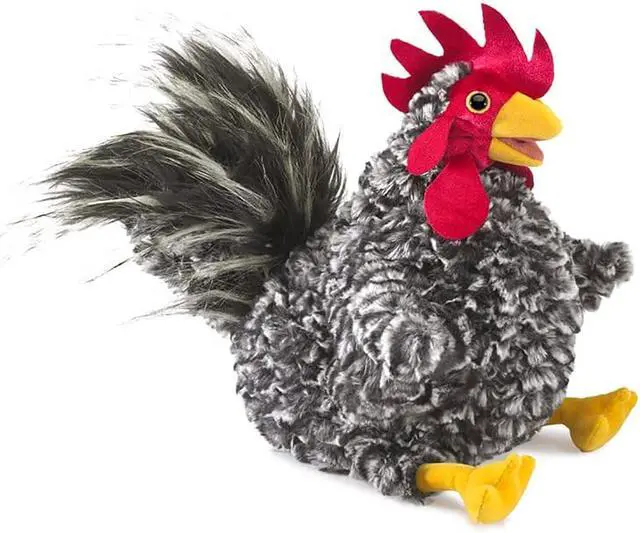Main image of Folkmanis Barred Rock Rooster Hand Puppet, 12"