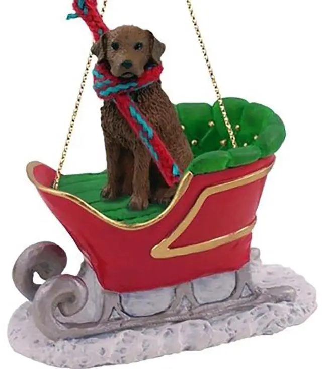 Main image of Conversation Concepts American Fox Hound Sleigh Holiday Ornament