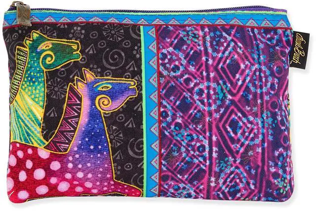 Main image of Laurel Burch Classic Horses Prancing Mares Cosmetic Bag (multi/pink/purple C)