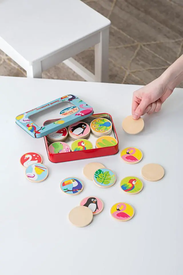 Alt view image 2 of 4 - Wooden Bird Memory Game, 24 Pieces by Ganz