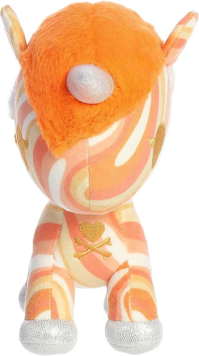 Alt view image 2 of 4 - Aurora© Tokidoki Frozen Treats Unicorno Orange Swirl Stuffed Animal, 7.5 inches