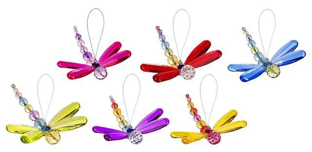 Alt view image 2 of 2 - Ganz Crystal Expressions Small Beaded Dragonfly Ornament/Sun-catcher (Purple)