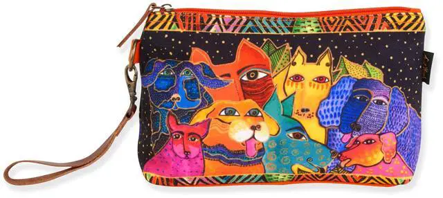 Main image of Women's Laurel Burch Dogs Canines Wristlet, Dog Family