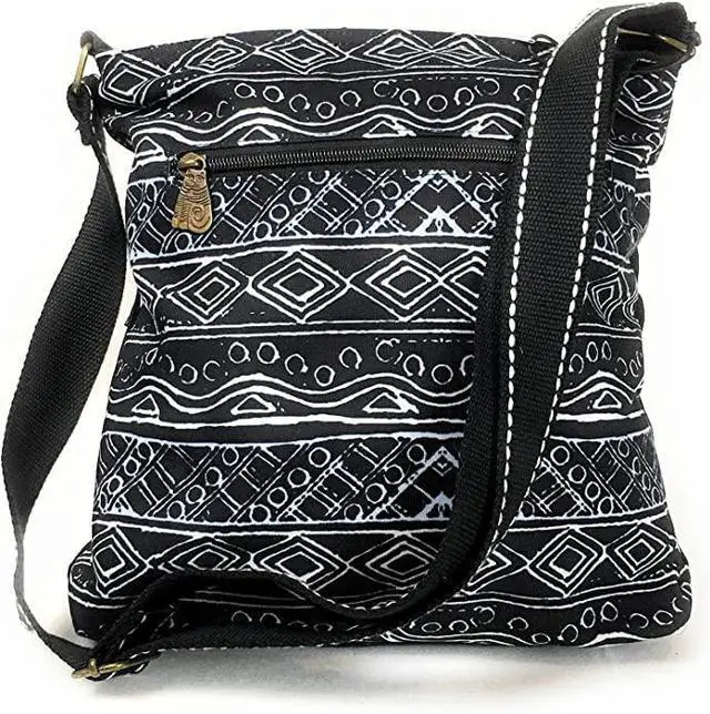 Alt view image 2 of 3 - Laurel Burch Feline Crossbody Shoulder Bag Purse, Black Polka Dot Cat