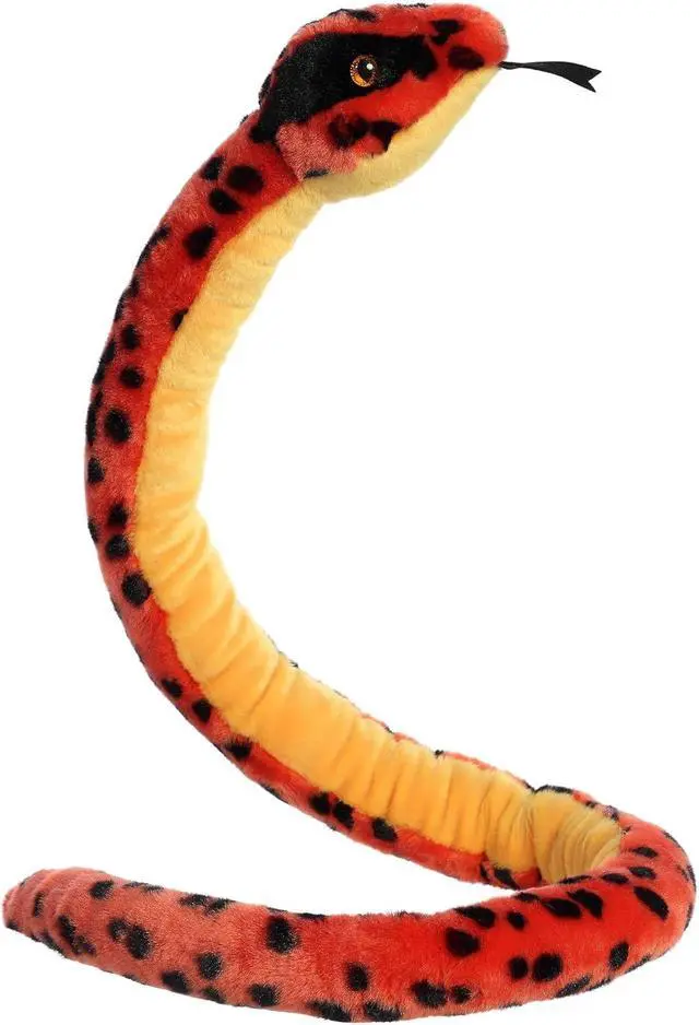 Main image of Aurora® Playful Red Viper Snake Red and Black Stuffed Animal, 50 in