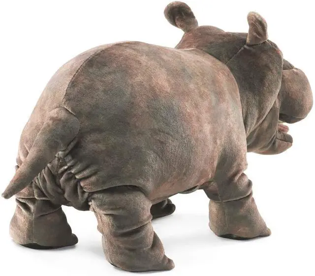 Alt view image 2 of 3 - Folkmanis Baby Hippo Hand Puppet, 16"