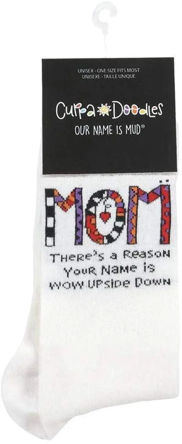 Alt view image 2 of 2 - Enesco Our Name Is Mud Cuppa Doodle Mom Socks