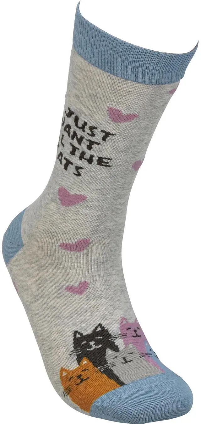 Alt view image 3 of 4 - Primitives by Kathy Socks - Socks - I Just Want All The Cats
