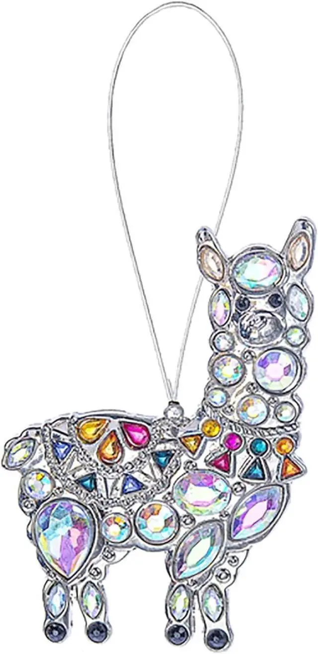 Main image of Ganz Llama Acrylic Aurora Borealis Multicolor Crystal Ornament/Suncatcher, 3.5"