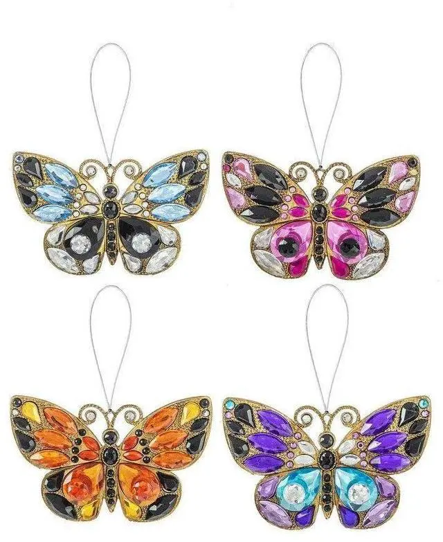 Alt view image 3 of 3 - Ganz Acrylic 4" W x 2 1/2" L Radiant Butterfly Ornament 4in ACRY-559 (Blue)