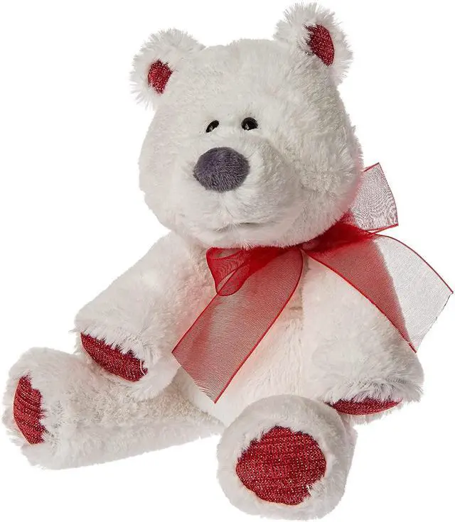 Alt view image 2 of 3 - Mary Meyer Valentine Marshmallow Jr. Beau Beau White Teddy Bear Plush Toy, 9"