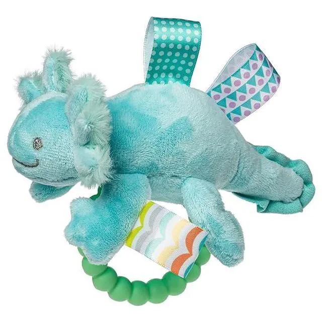 Alt view image 3 of 4 - Mary Meyer Taggies Sensory Soft Rattle with Teether Ring, Fizzy Aqua Axolotl