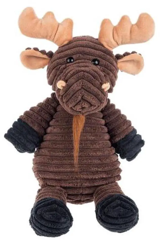 Alt view image 2 of 2 - Ganz Ribbles Brown Moose Corduroy Plush Stuffed Animal Toy, 12"