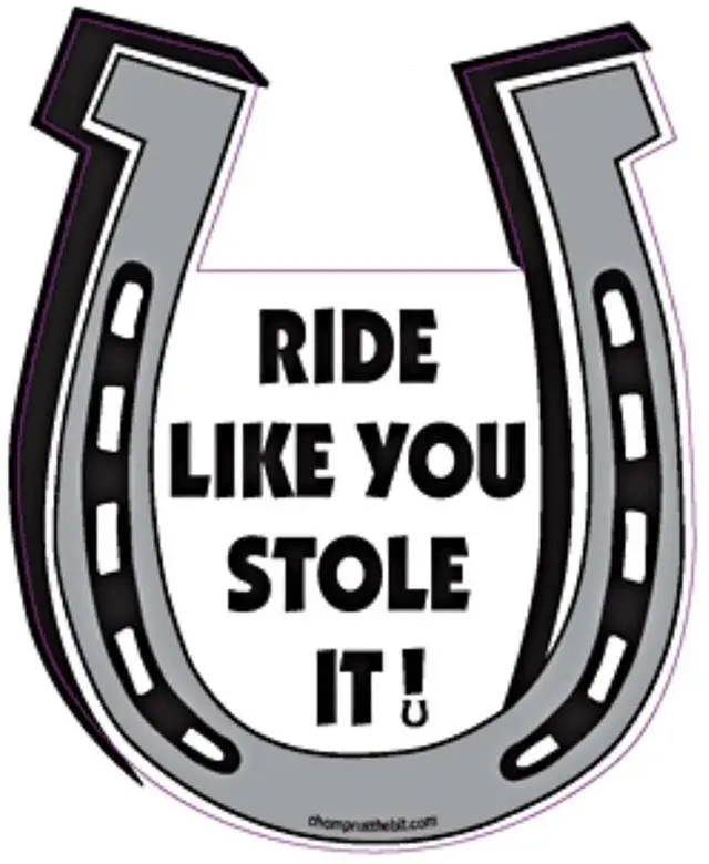 Main image of Ride Like You Stole It Horseshoe Magnet for Car or Trailer